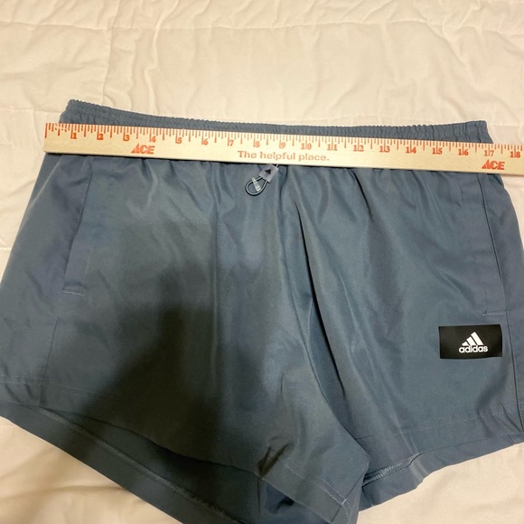 Adidas Women’s Blue-Gray Running Workout Athletic Training Shorts Size Large - Picture 10 of 10